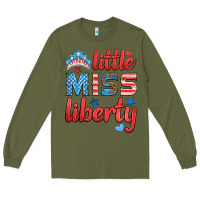 Army Green little miss liberty Long Sleeve Tee - HRA Design Shop