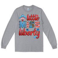 Heather Grey little miss liberty Long Sleeve Tee - HRA Design Shop