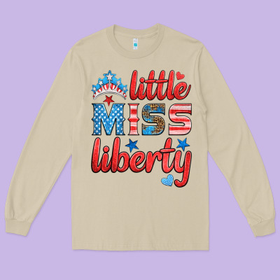 Little Miss Liberty Long Sleeve Tee Designed By Hra Design Shop