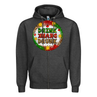 Charcoal Heather Drink Drank Drunk Zipper Hoodie - Artiststas