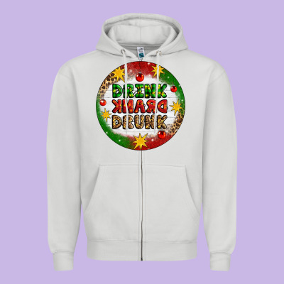 Drink Drank Drunk Zipper Hoodie Designed By Artiststas