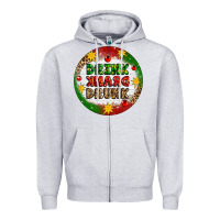 Heather Grey Drink Drank Drunk Zipper Hoodie - Artiststas