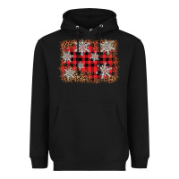 Black snowflake background Heavyweight Hoodie - BarkalooDesign