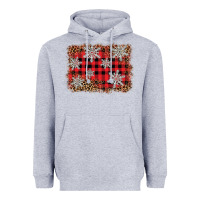 Heather Grey snowflake background Heavyweight Hoodie - BarkalooDesign