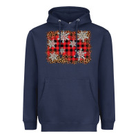 Navy snowflake background Heavyweight Hoodie - BarkalooDesign