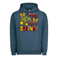 Pigment Midnight Navy hey sister sister swing softball Urban Hoodie - Artiststas
