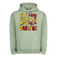 Pigment Oil Green hey sister sister swing softball Urban Hoodie - Artiststas
