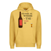 Antique Gold HOME IS WHERE THE WINE IS Premium Hoodie - Bettercallsaul