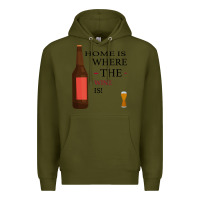 Army Green HOME IS WHERE THE WINE IS Premium Hoodie - Bettercallsaul