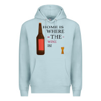 Blue Mist HOME IS WHERE THE WINE IS Premium Hoodie - Bettercallsaul