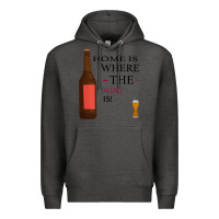 Charcoal Heather HOME IS WHERE THE WINE IS Premium Hoodie - Bettercallsaul