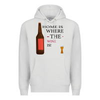 Dove Grey HOME IS WHERE THE WINE IS Premium Hoodie - Bettercallsaul