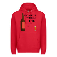 Red HOME IS WHERE THE WINE IS Premium Hoodie - Bettercallsaul