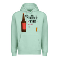 Seafoam HOME IS WHERE THE WINE IS Premium Hoodie - Bettercallsaul