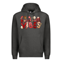 Charcoal Heather baseball vibes Premium Hoodie - MaliasSmallBusiness