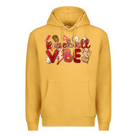 Mustard baseball vibes Premium Hoodie - MaliasSmallBusiness