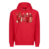 Red baseball vibes Premium Hoodie - MaliasSmallBusiness