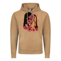 Vintage Camel Pink roses afro woman Vintage Hoodie - RanaPortraitStore