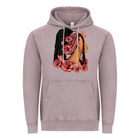 Vintage Zinc Pink roses afro woman Vintage Hoodie - RanaPortraitStore