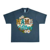 Midnight Navy mama vibes with daisies Urban Heavy Tee - texasbilliewilder