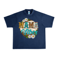 Navy mama vibes with daisies Urban Heavy Tee - texasbilliewilder