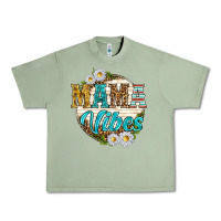 Oil Green mama vibes with daisies Urban Heavy Tee - texasbilliewilder