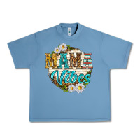 Pebble Blue mama vibes with daisies Urban Heavy Tee - texasbilliewilder