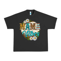 Pigment Black mama vibes with daisies Urban Heavy Tee - texasbilliewilder