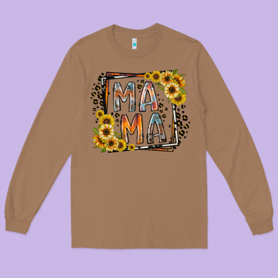 Mama Western Long Sleeve Tee Designed By Racoondesign