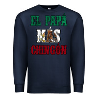 Navy El Papa Mas Chingon Mexican Flag Premium Sweatshirt - Jasminsmagicworld