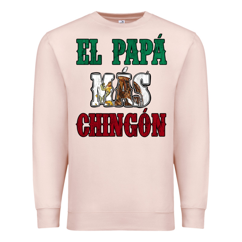 El Papa Mas Chingon Mexican Flag Premium Sweatshirt by Jasminsmagicworld | Teevron