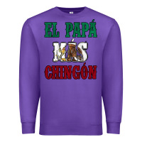 Purple El Papa Mas Chingon Mexican Flag Premium Sweatshirt - Jasminsmagicworld