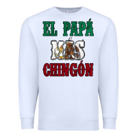 White El Papa Mas Chingon Mexican Flag Premium Sweatshirt - Jasminsmagicworld