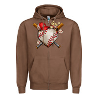 Chestnut baseball Zipper Hoodie - AdoDesignShop