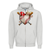 Dove Grey baseball Zipper Hoodie - AdoDesignShop