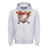 Heather Grey baseball Zipper Hoodie - AdoDesignShop