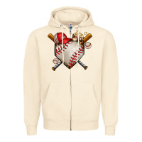 Sandshell baseball Zipper Hoodie - AdoDesignShop