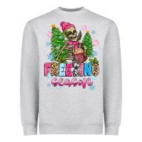 Heather Grey freezing season skeleton Heavyweight Sweatshirt - Zillion Design Studio