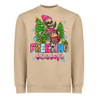Mushroom freezing season skeleton Heavyweight Sweatshirt - Zillion Design Studio