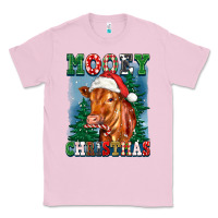 Bubblegum Pink mooey christmas heifer Classic Tee - FaDigitalArtStudio