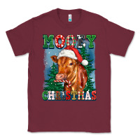Burgundy mooey christmas heifer Classic Tee - FaDigitalArtStudio