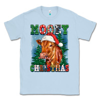 Dusty Blue mooey christmas heifer Classic Tee - FaDigitalArtStudio