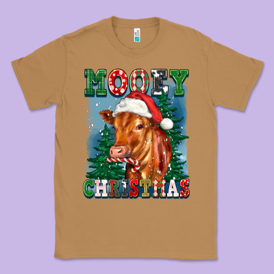 Mooey Christmas Heifer Classic Tee Designed By Fadigitalartstudio