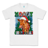 White mooey christmas heifer Classic Tee - FaDigitalArtStudio