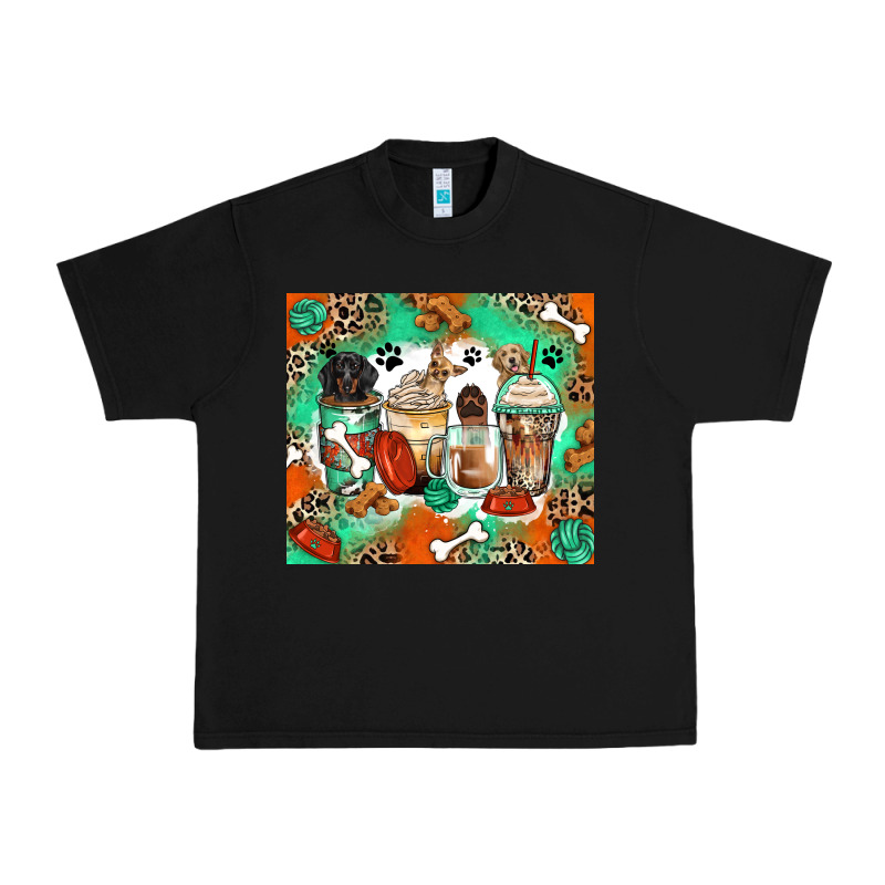 Dog Coffee Cups Urban Heavy Tee by Zillion Design Studio | Teevron