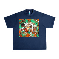 Navy dog coffee cups Urban Heavy Tee - Zillion Design Studio