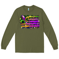 Army Green mardi gras flag Long Sleeve Tee - RacoonDesign