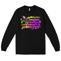 Black mardi gras flag Long Sleeve Tee - RacoonDesign