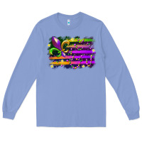 Colony Blue mardi gras flag Long Sleeve Tee - RacoonDesign