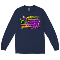 Navy mardi gras flag Long Sleeve Tee - RacoonDesign